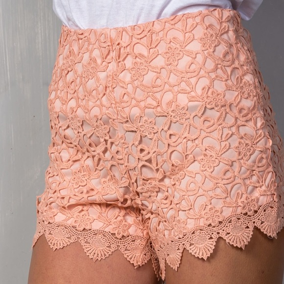 Boho Crochet Knit Shorts-Black/Olive/Pink - Picture 3 of 7